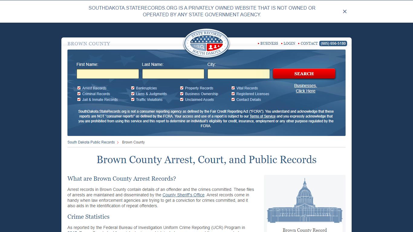 Brown County Arrest, Court, and Public Records