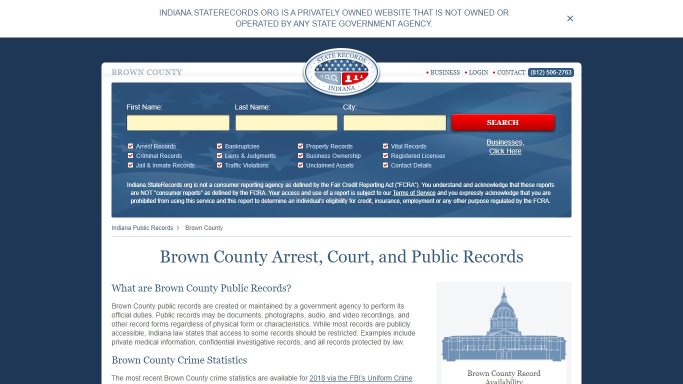 Brown County Arrest, Court, and Public Records